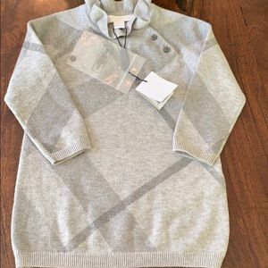 Authentic NWT baby girls Burberry Sweater Dress